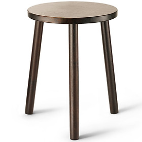 Kệ Giá Tròn Nhỏ Đỡ Chậu Hoa Đôn Gỗ Phong cách Mid-Century Bàn Trà Coffee Màu Đen 40x30cm
