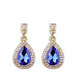 Vintage Style Silver Crystal Diamante Teardrop Drop Dangle Earrings for Women Party Gifts