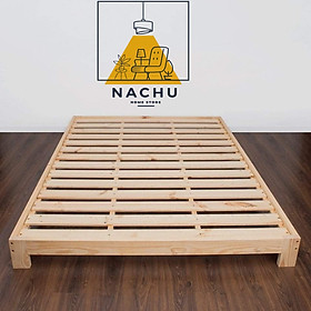 Mua   FREE SHIP  Giường Ngủ Gỗ Thông Hộp Đủ Kích Thước Cao 20cm Nachu Home Store