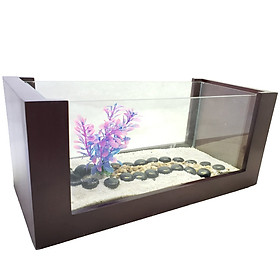 Bể cá mini khung gỗ màu gỗ