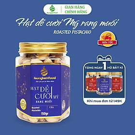 Hạt dẻ cười Mỹ rang muối Nonglamfood hũ 150g | Quà tặng cao cấp cho người thân, bạn bè, doanh nghiệp