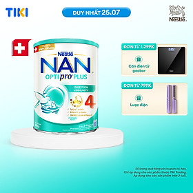 Sữa bột Nestlé NAN OPTIPRO PLUS 4 800g/lon với 5HMO Giúp tiêu hóa tốt + Tăng cường đề kháng  - Bé 2-6 tuổi