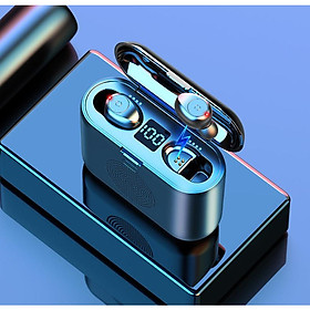 Mua TWS  F9 3 Trong 1 Mini Tai Nghe Bluetooth  5.0 Cảm Ứng Thông Minh tặng kèm dock sạc kiêm loa bluetooth Stereo Tai Nghe Không Dây 9D  Âm Thanh Vòm loa Phiên Bản mới nhất 2019 -chính hãng