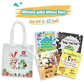 Túi Vải 2 (6+) - 4 Cuốn (Theo Dòng Thời Gian - Phát Minh Khoa Học + Vẽ Ngẫu Hứng - Những Hình Ảnh Ngộ Nghĩnh + Có Thể Bạn Chưa Biết- Vì Sao Chúng Ta... Toát Mồ Hôi? + Kỹ Năng Quản Lý Bản Thân- Chú Ý Nghe Giảng, Hiểu Bài Dễ Dàng) + Túi Vải Đinh Tị