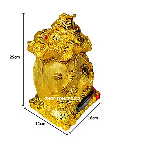 TÚI VÀNG KIM BẢO TÀI LỘC PHONG THỦY 4444 MÀU ĐỎ,MÀU VÀNG CAO 25CM