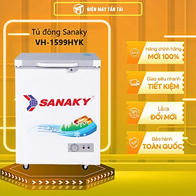 TỦ ĐÔNG MINI SANAKY 100 LÍT VH-1599HYK ĐỒNG (R600A) (KÍNH CƯỜNG LỰC) - HÀNG CHÍNH HÃNG