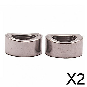 2x2 Pieces of Stainless Steel O2 Oxygen Sensor Exhaust Bung Nut M18x1.5mm Thread