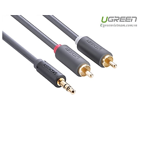 Mua Cáp chuyển Audio 3.5mm ra RCA (hoa sen) dài 10m Ugreen 10514 - Hàng chính hãng
