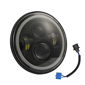 1pc 7 Inch Round Shaped LED Front Headlight Replacement For Jeep Wrangler JK LJ TJ CJ