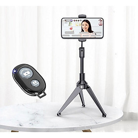 Hình ảnh Chân Máy Chụp Ảnh, Quay Phim, Livestream Kẹp Ipad, Điện Thoại LT04 - Có Điều Khiển Từ Xa - Hàng Nhập Khẩu