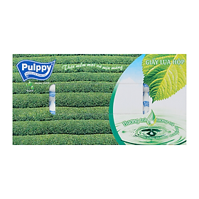 Khăn Giấy Pulppy Hương Trà Xanh Hộp 100 tờ