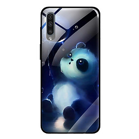 Ốp lưng điện thoại Samsung A50S - Mặt Kính Cường Lực - 0294 PANDA - Hàng Chính Hãng