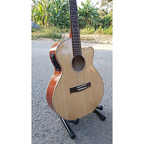 Mua Đán guitar Acoustic gỗ gắn eq 7545 - đàn có ty KBD - Đàn có ty chống cong chơi được lâu dài
