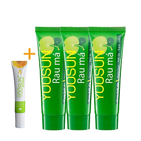 Combo 3 tuýp kem Yoosun rau má làm dịu mẩn ngứa, ngừa mụn, mát da 25g - Tặng 1 tuýp yoosun acnes 5g