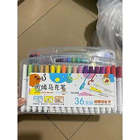 Bút Màu Acrylic Marker 12/24/36/48/60 Cao Cấp Màu Sắc Tươi Sáng - Bút Lông Màu - 36 màu