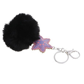 Faux Fur Ball Plush Pendant Key Chain Key Ring For Women Bag/Car/Purse