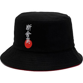 Nón Mũ Bucket Nam Nữ freesize 2 mặt màu đen Japan vải kaki mịn Form chuẩn đẹp The Ngầu Style