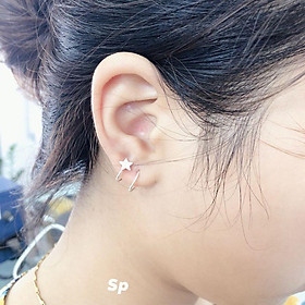 Bông tai nữ xoắn sao bạc ta cho nữ giá tốt