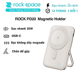 Mua Pin sạc dự phòng không dây kèm giá đỡ điện thoại Rockspace P20 SE sạc nhanh PD 20W 10000mAh - Hàng chính hãng bảo hành 12 tháng