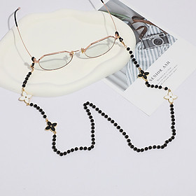 Dây đeo kính Chuỗi đeo khẩu trang hạt nhỏ thời trang cỏ bốn lá khí chất chuỗi đeo tai nghe chống thất lạc đa năng thông minh