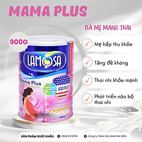 Sữa Bột Lamosa MAMA PLUS lon 900G bổ sung dinh dưỡng cho mẹ bầu