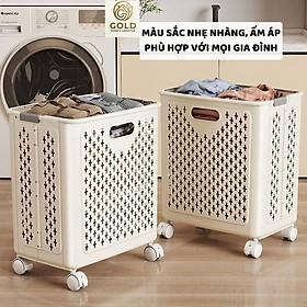 Mua Giỏ Nhưa Đựng Quần Áo Cao Cấp Gấp Gọn Tiện Dụng Có Bánh Xe