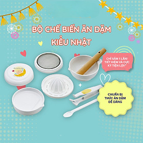 Bộ dụng cụ chế biến ăn dặm kiểu Nhật Richell Nhật Bản