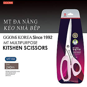 [HÀNG CHÍNH HÃNG]Kéo nhà bếp tiện lợi màu sắc pastel dài 25cm,độ dài lưỡi 10.3cm bằng thép không gỉ GGOMi Hàn Quốc MT166