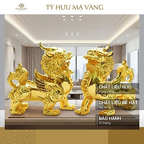 Mua Tỳ Hưu phong thủy mạ vàng 24K cỡ lớn