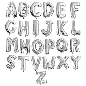 BONG BÓNG CHỮ CÁI A-Z TRANG TRÍ TIỆC MÀU BẠC