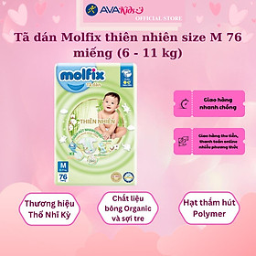 Tã dán Molfix thiên nhiên size M 76 miếng (6 - 11 kg)