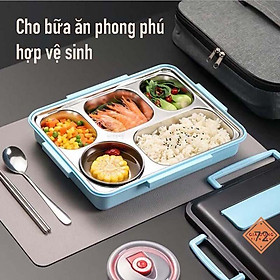 Mua Hộp Cơm Văn Phòng 5 Ngăn Giữ Nhiệt Inox 304 Xịn  Có Thể Hâm Nóng - Hàng Cao Cấp