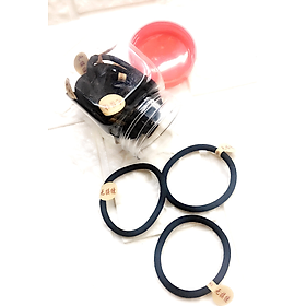 hộp 15c chun buộc tóc trơn,màu đen