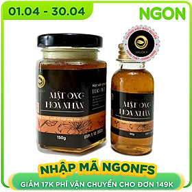 Mật ong nguyên chất hoa nhãn loại 150g lọ thủy tinh