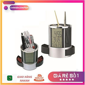 Mua Hộp đựng bút kiêm đồng hồ báo thức  đo nhiệt độ phòng  hiển thị ngày giờ.