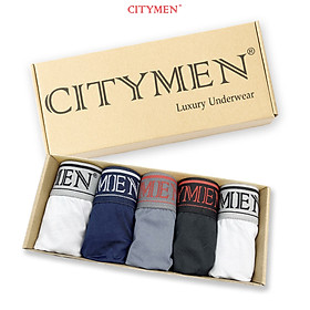 Hộp 5 Quần Lót Nam lưng CITYMEN vải lạnh co giãn 4 chiều cao cấp, sịp nam - LMTK-CTMAL