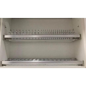 Gía bát cố định khung nhôm, cho tủ bếp. - 2 TẦNG
