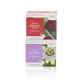 Combo TRÀ HIBISCUS VÔ THƯỜNG canh ty hạn chế cân nặng và TRÀ LẠC TIÊN canh ty ngủ ngon