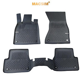 Thảm lót sàn ô tô nhựa TPE Silicon Audi A7 ( C7) 2010-2018 Black Nhãn hiệu Macsim