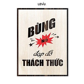 Mua Tranh gỗ decor LEVU LV019  Bùng nổ đạp đổ thách thức