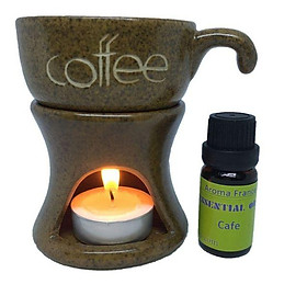 Mua Đèn đốt tinh dầu bếp cafe + kèm 10 viên nến tealight+ 1 Tinh dầu