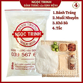 Bánh tráng muối nhuyễn khô bò cao cấp (Túi 350g)  bánh tráng Ngọc Trinh