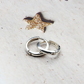  Hoa Tai Bạc Hiểu Minh HT284 Khuyên Tròn Trơn