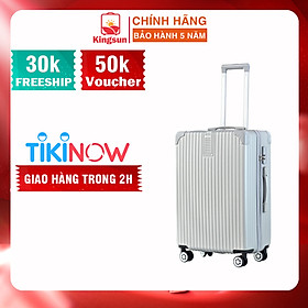 Vali du lịch Vali kéo cao cấp chính hãng Size 24inch  KS-218 - Bạc