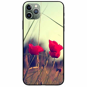 Ốp lưng dành cho Iphone 11 Pro mẫu Ba Nụ Hoa Đỏ
