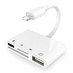 Lightning to USB SD/Micro SD Memory Card Reader Camera Adapter for Phone Pad