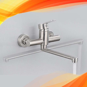 Mua Vòi rửa chén bát cắm tường nóng lạnh Inox 304 xoay 360 độ 6016