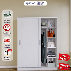 Mua Tủ Gỗ Quần Áo Cửa Lùa Gỗ Chống Ẩm FIVO FC31 Diện Tích Để Đồ Rộng Rãi  Móc Treo Tiện Dụng Mẫu Mã Hiện Đại Sang Trọng