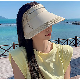 Mũ rộng vành chống nắng nửa đầu phong cách Hàn, nón nửa đầu chống nắng nữ cao cấp