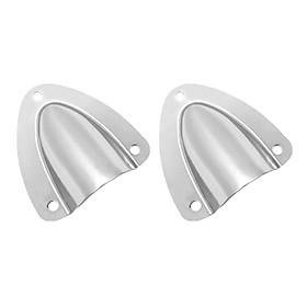 2x Clam Shell Midget Vent Marine Boat Stainless Steel Vent Hose Cable Cover